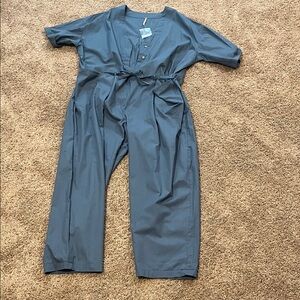 Free People Blue Jumpsuit